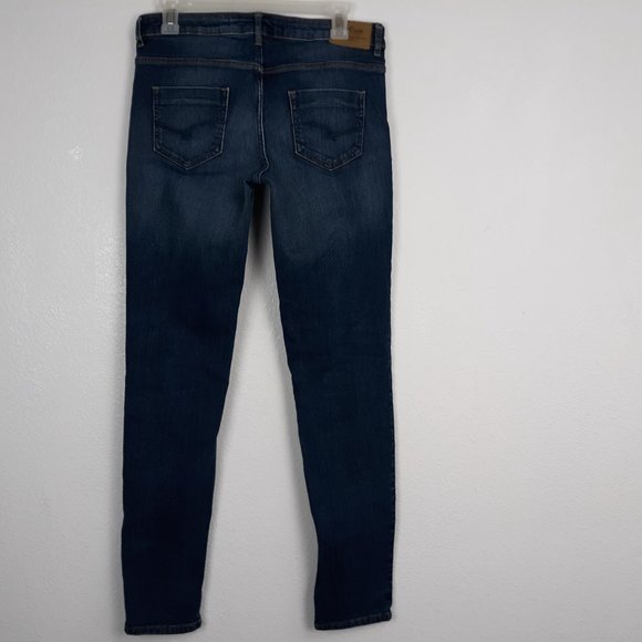 ZARA Women's Core Slim Jeans Size 6 Trafaluc Medium Wash Blue Denim Low Rise - Picture 5 of 14